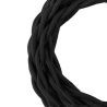 Bailey cable textil trenzado 2 hilos negro 3m
