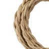 Bailey cable de tela trenzado de 2 hilos metálico champán 3m