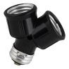 Bailey reductor de simple a doble E27 negro