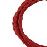Bailey cable tejido trenzado 2 hilos rojo 3m Bailey cable tejido trenzado 2 hilos rojo 3m