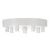 Bailey tapa de techo metal blanco multi con 7 sujetacables Bailey tapa de techo metal blanco multi con 7 sujetacables