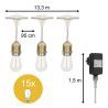 Bailey | Cable promocional 15 metros | 15 Luces | IP44