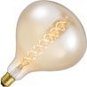 Lighto | Filamento LED | Casquillo grande E27 | Lámpara Superlux | Oro | 160mm | 6W