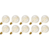 Lighto | Filamento LED | Casquillo grande E27 | Globelamp | Oro | 95mm | 5W | 10 uds. Lighto | Filamento LED | Casquillo grande E27 | Globelamp | Oro | 95mm | 5W | 10 uds.
