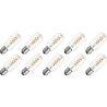 Lighto | Filamento LED | Casquillo grande E27 | Lámpara de tubo | Transparente | 45mm | 5W | 10 piezas Lighto | Filamento LED | Casquillo grande E27 | Lámpara de tubo | Transparente | 45mm | 5W | 10 piezas