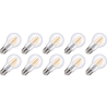 Lighto | Filamento LED | Casquillo grande E27 | Lámpara estándar | Transparente | 60mm | 5W | 10 piezas