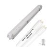 Lighto | LED TL + Luminaria | T8 | 2x18W | 120cm | IP65 | Impermeable | sustituye a tubo fluorescente de 36W