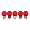 Bailey 5x Bombilla Bola Roja | Filamento LED 0.6W | Casquillo grande E27 Plástico Bailey 5x Bombilla Bola Roja | Filamento LED 0.6W | Casquillo grande E27 Plástico