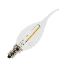 Lighto | Filamento LED | Pequeña casquillo E14 | Punta de lámpara de vela | Transparente | 35mm | 1W