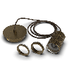 Calex | Colgante Retro | Bronce | Accesorio E27 | Cable de 2M Calex | Colgante Retro | Bronce | Accesorio E27 | Cable de 2M