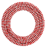 Calex | Cable con envoltura textil | 2x0,75mm² | 1,5M | Rojo/Blanco | 60W