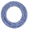 Calex | Cable con envoltura textil | 2x0,75mm² | 1,5M | Azul/Blanco | 60W