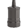 Calex | Portalámparas E27 Aluminio Negro Perla Mate 60W