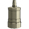 Calex | Portalámparas E27 Aluminio Bronce Mate 60W