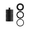Calex | Portalámpara | Casquillo E27 | Aluminio | Modelo de 3 anillos | Negro mate | 60W Calex | Portalámpara | Casquillo E27 | Aluminio | Modelo de 3 anillos | Negro mate | 60W
