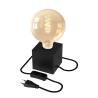 Calex | Luminaria de mesa | Montaje E27 | Con interruptor | Max. 1x40W | Negro mate | Cable 1,8M