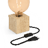 Calex | Luminaria de mesa | Madera FSC 100% | Accesorio E27 | Con interruptor | Cable de 1,8M
