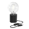 Calex | Luminaria de mesa | Redonda | Negra | Accesorio E27