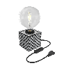 Calex | Luminaria de sobremesa | Cristal | Blanco-negro | Montaje E27