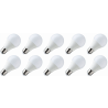 Lighto | Lámpara LED | Casquillo grande E27 | Lámpara estándar | Ópalo | 60mm | 7W | 10 piezas
