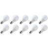Lighto | Lámpara LED | Casquillo grande E27 | Lámpara estándar | Transparente | 60mm | 9W | 10 unidades