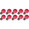 Lighto | Bombilla LED | Casquillo grande E27 | Lámpara de bola | Rosa | 45mm | 1W | 10 piezas