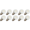 Lighto | Lámpara LED | Casquillo grande E27 | Lámpara de bola | Transparente | 45mm | 1W | 10 piezas