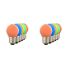 Lighto | Lámpara LED | Casquillo grande E27 | Lámpara de bola | Rojo/Amarillo/Naranja/Verde/Azul | 45mm | 1W | 2 x 5 pack Lighto | Lámpara LED | Casquillo grande E27 | Lámpara de bola | Rojo/Amarillo/Naranja/Verde/Azul | 45mm | 1W | 2 x 5 pack