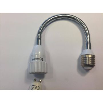 Racor de conexión E27 a GU10 con brazo flexible 30 cm