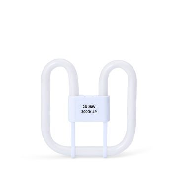 2D | 28W | Empalme GR10Q | 830 Blanco Cálido | 4-Pin