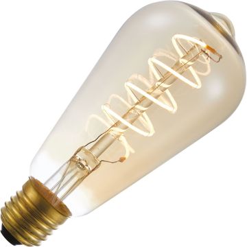 Lighto | Filamento LED | Casquillo grande E27 | Lámpara Edison | Oro | 64mm | 4W