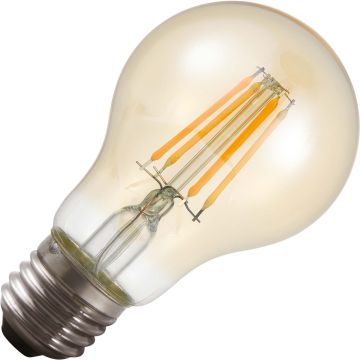 Lighto | Filamento LED | Empalme grande E27 | Lámpara estándar | Oro | 60mm | 4W