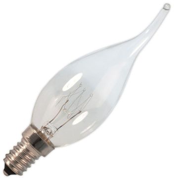 Calex | Bombilla | Empalme pequeño E14 | Punta para lámpara de vela | Transparente | 35mm | 10W