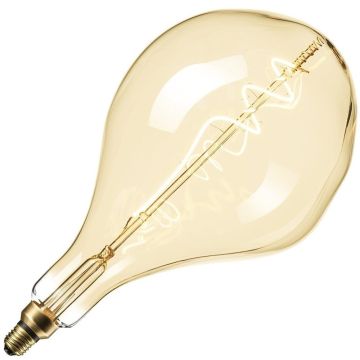 Calex | Filamento LED | Bombilla grande E27 | Lámpara de diseño | Oro | 165mm | 6W
