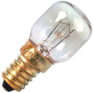 Calex | Lámpara incandescente | Empalme pequeño E14 | Lámpara de tubo | Transparente | 22mm | 15W