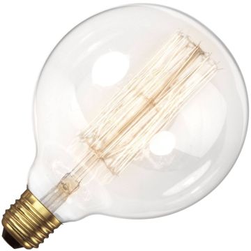 Bombilla de filamento de carbono Globelamp | Casquillo grande E27 | 60W 125mm Transparente