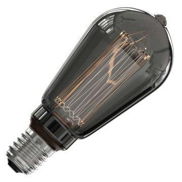 Calex | Filamento LED | Casquillo grande E27 | Lámpara Edison | 64mm | 3.5W | Titanio