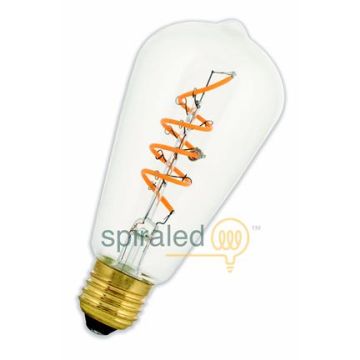 Bailey Alva Espiral | Lámpara LED Edison | Casquillo grande E27 Regulable | 4W (sustituye 40W)