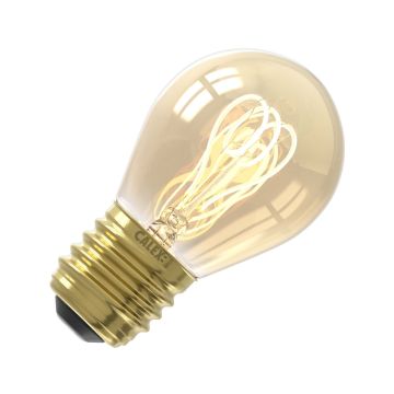 Calex | Filamento LED | Casquillo grande E27 | P45 | Globo | Oro | 4W