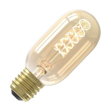 Calex | Filamento LED | Casquillo grande E27 | T45 | Tubo | Oro | 3.8W