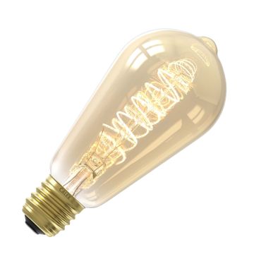 Calex | Filamento LED | Casquillo grande E27 | ST64 Rustic | Oro | 5,5W | Regulación en 3 niveles
