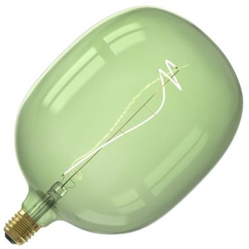 Calex | Filamento LED | Bombilla grande E27 | Lámpara de diseño | Verde | 170mm | 4W