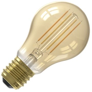 Calex | Filamento LED | Empalme grande E27 | Bombilla estándar | Oro | 60mm | 7W