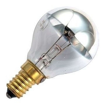SPL | Casquillo pequeño E14 | Bombilla esférica | Plata | 45mm | 20W