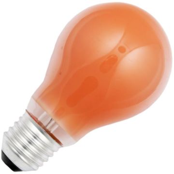 Bombilla | Empalme grande E27 | Bombilla estándar | Naranja | 60mm | 20W