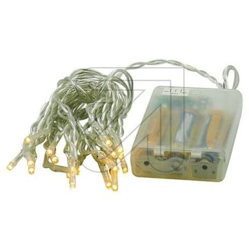 EGB Cadena de 20 luces de Navidad LED con temporizador a pilas para interiores