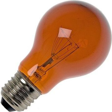 Lámpara incandescente | Casquillo grande E27 | Lámpara estándar | Ámbar | 60mm | 60W