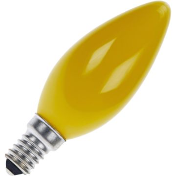 Bombilla | Empalme pequeño E14 | Lámpara vela | Amarillo | 35mm | 25W