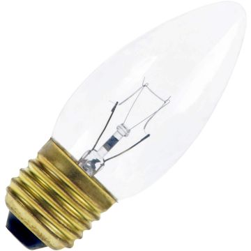 Lámpara incandescente | Casquillo grande E27 | Lámpara vela | Transparente | 35mm | 25W