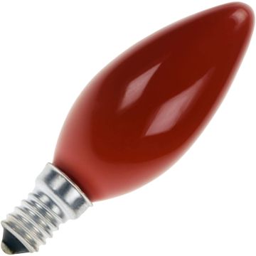 Bombilla | Empalme pequeño E14 | Lámpara vela | Rojo | 35mm | 25W